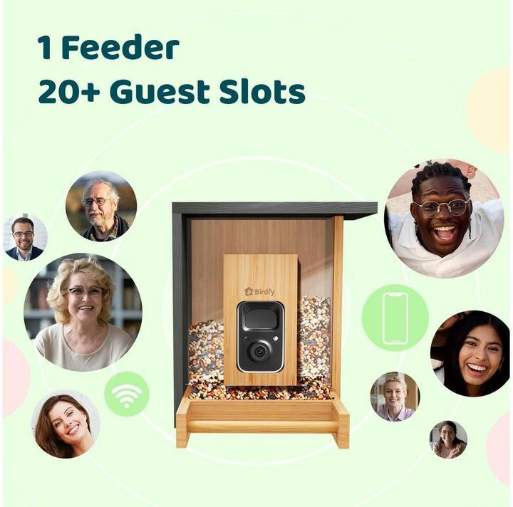 Produktbild Birdfy Futterspender FSC Bambus Mini Solar