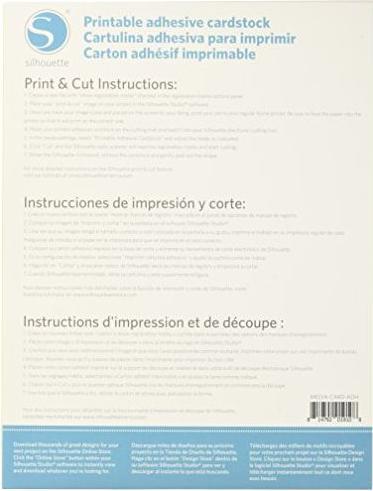 Actual product image Silhouette Printable cardboard