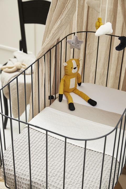 Actual product image Meyco Baby Plume cot sheet - offwhite - 75x100cm