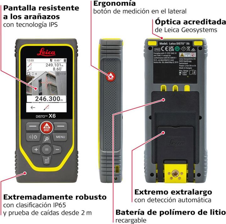 Produktbild Leica Geosystems Disto X6 (250 m, 635 nm)