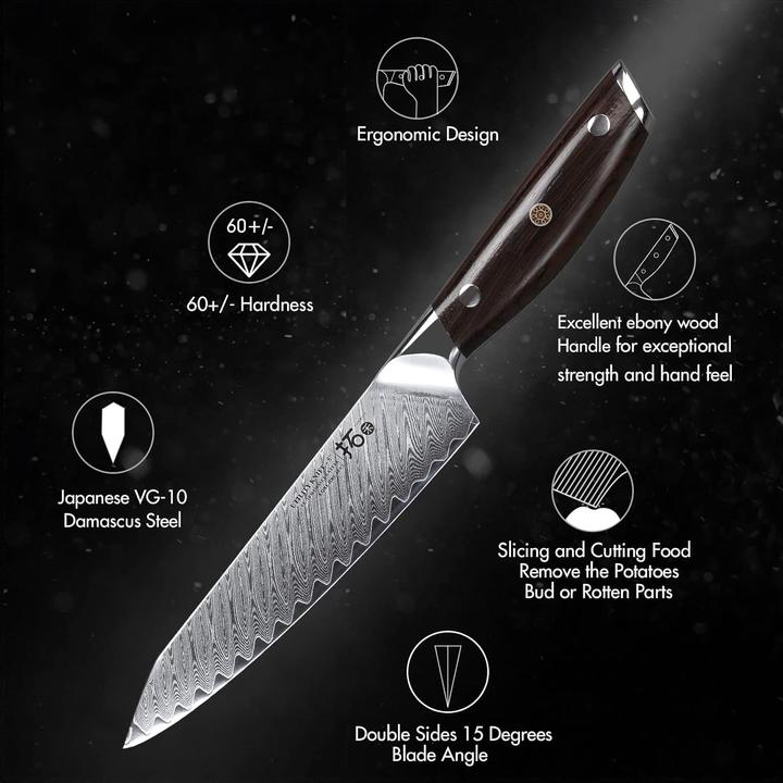 Produktbild Turwho 5 Zoll Damastmesser (13 cm)
