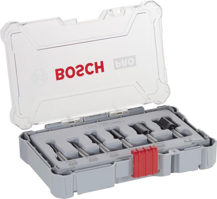 Produktbild Bosch Professional Zubehör 6-teiliges Nutfräser-Set, 8-mm-Schaft für Handfräsen