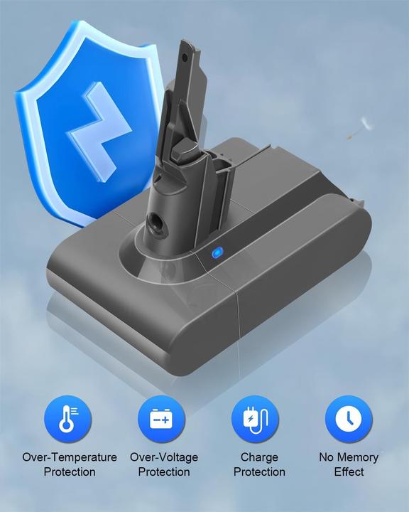 Actual product image Homava Dyson V7 Ersatzakku 6000 mAh inkl. 2 Filter