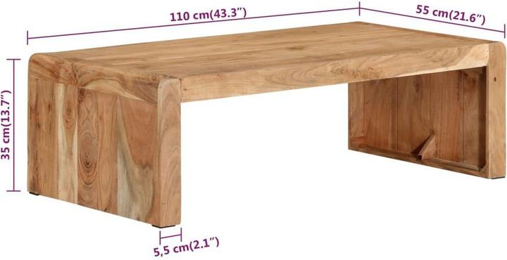 Immagine prodotto vidaXL Tavolino da caffè (110 x 55 x 35 cm)