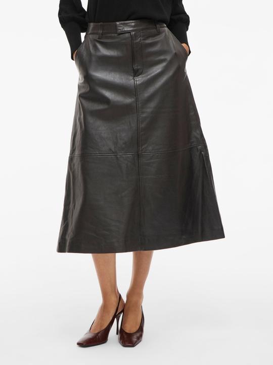 Produktbild Vila VILADA Leder Midirock (40)