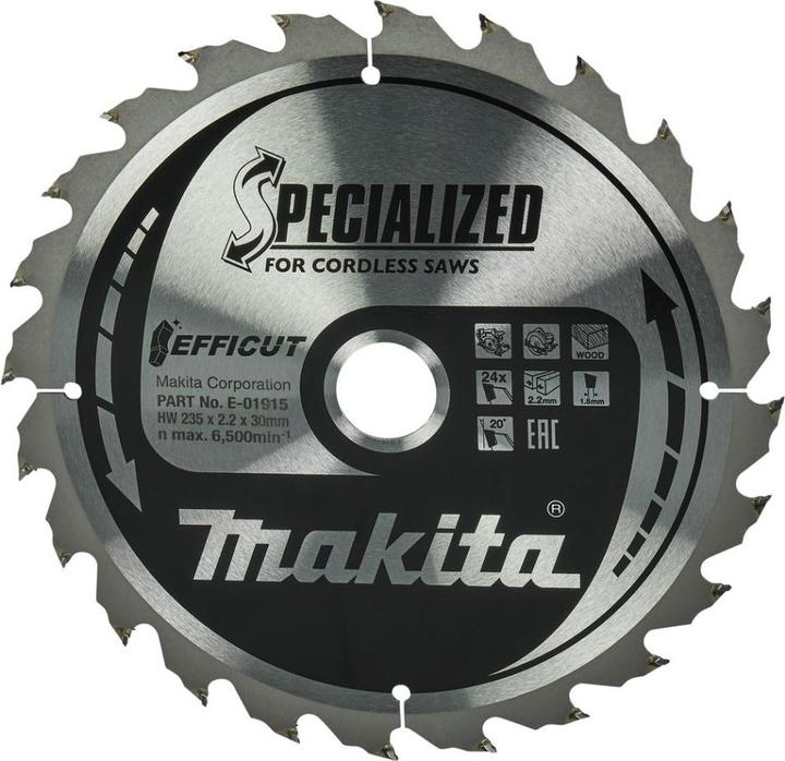 Actual product image Makita EFFICUT saw blade 235 x 30 x 24 teeth