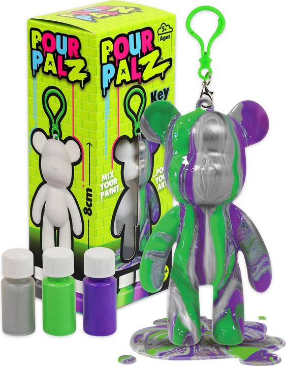 Produktbild Pour Palz DIY Mini Paint Bear w/keychain, ast.4, CDU