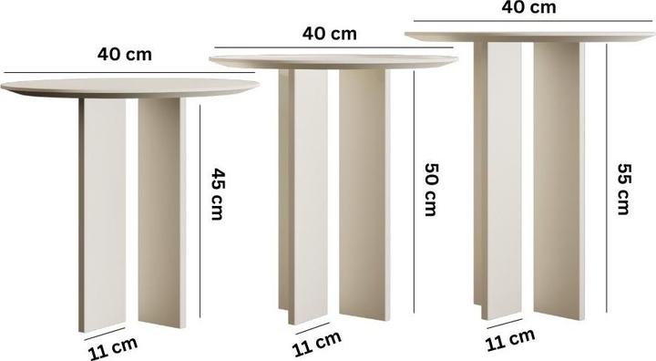 Produktbild Skye Decor Leo Coffee Table Triple Set (40 x 55 x 40 cm)
