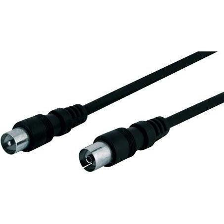 Thumbnail - Goobay Wentronic Antennen Anschlusskabel, Schwarz, 5 m (70 dB, Antennenkabel), Antennenkabel
