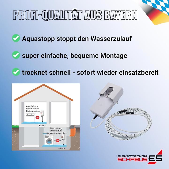 Image du produit Schabus 300262 Détecteur d'eau avec capteur externe via prise de courant