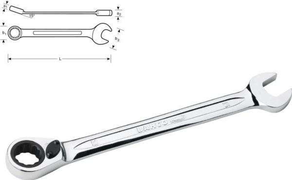 Actual product image Bahco Ratchet ring fork sl.19mm (19 mm)