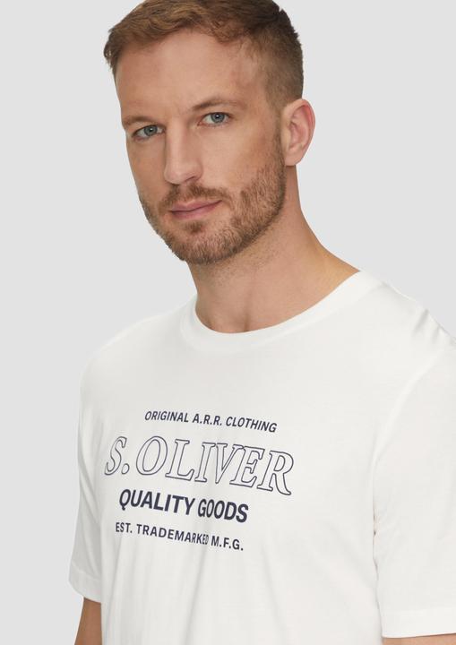 Actual product image S.Oliver T-Shirt T-Shirt mit Logo-Motiven aus reiner Baumwolle (S)