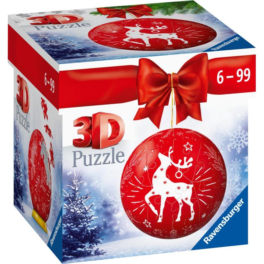 Ravensburger Puzzle-Ball Weihnachtskugel Rentier (54 Teile)