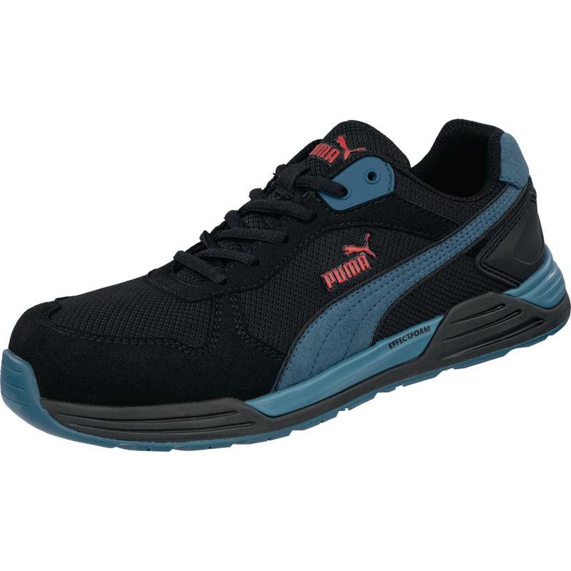 Puma, Sicherheitsschuhe, Frontside Black/Blue low Sicherheitshalbschuh S1P (S1P, 47)