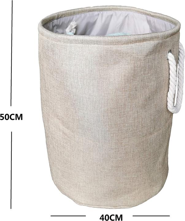 Produktbild Latja Wäschekorb aus Leinen beige 2er