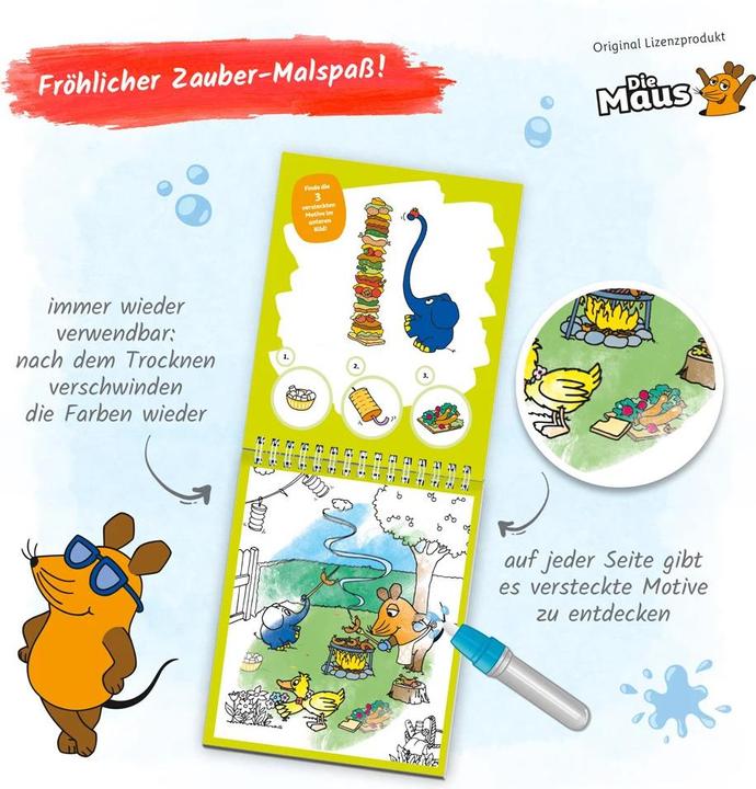 Produktbild Die Maus Zaubermalspass mit Wasserstift