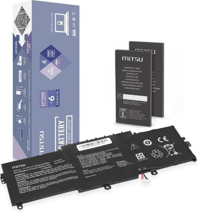 Actual product image Mitsu ASUS ZEN BOOK 3400mAh 39Wh 11.55V