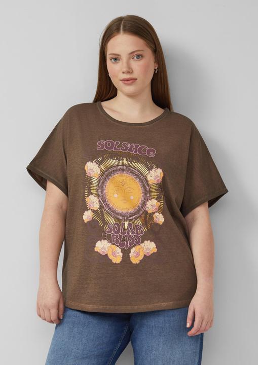Produktbild s.Oliver Gewaschenes Oversize-Shirt mit Frontprint (50)