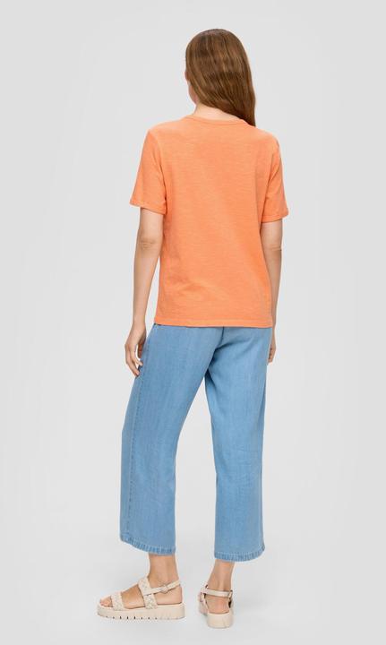 Immagine prodotto S.Oliver T-Shirt Meliertes T-Shirt mit fixiertem Ärmel-Umschlag und Brusttasche (38)