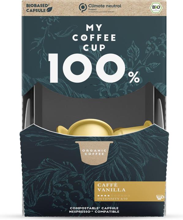 Actual product image My-Cups Coffee Capsules Mega Box Organic Caffè Vanilla 100 Capsules (100 x Port.)
