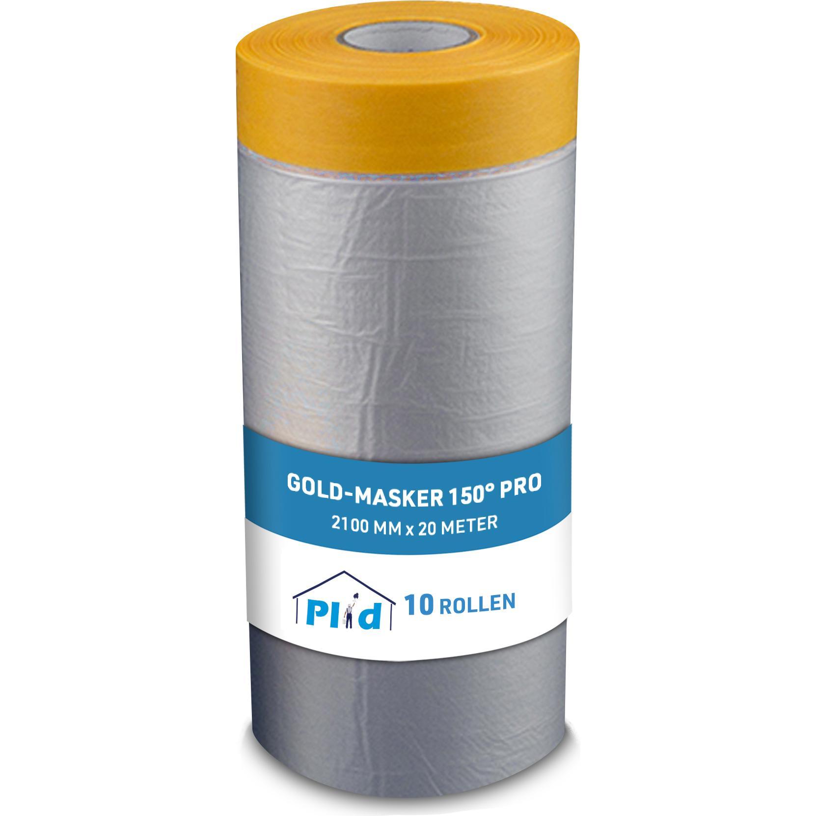 Plid, Klebeband, Gold-Masker 150° Pro Abdeckfolie mit Klebeband 10 Rollen