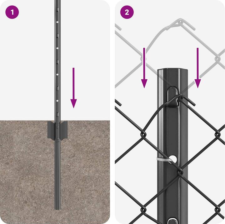 Produktbild vidaXL Maschendrahtzaun