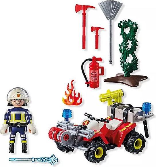 Produktbild Playmobil Feuerwehr Quad löscht Heckenbrand (71825, Playmobil Action Heroes)