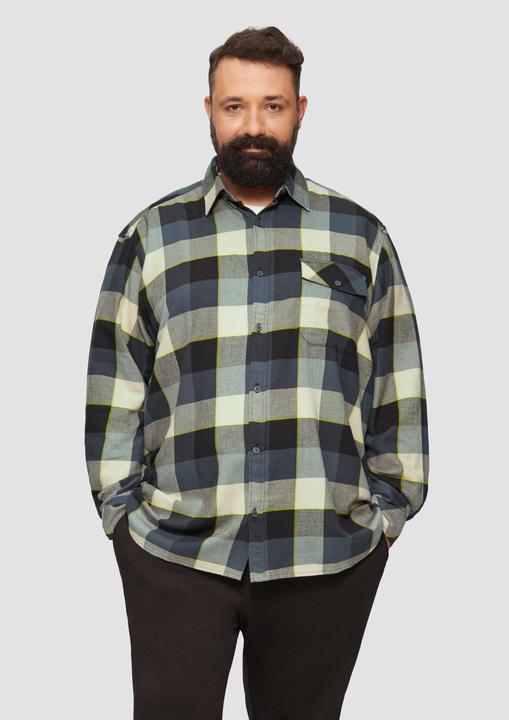 Actual product image S.Oliver Hemd Regular Fit: Kariertes Flanellhemd mit Brusttasche (4XL)