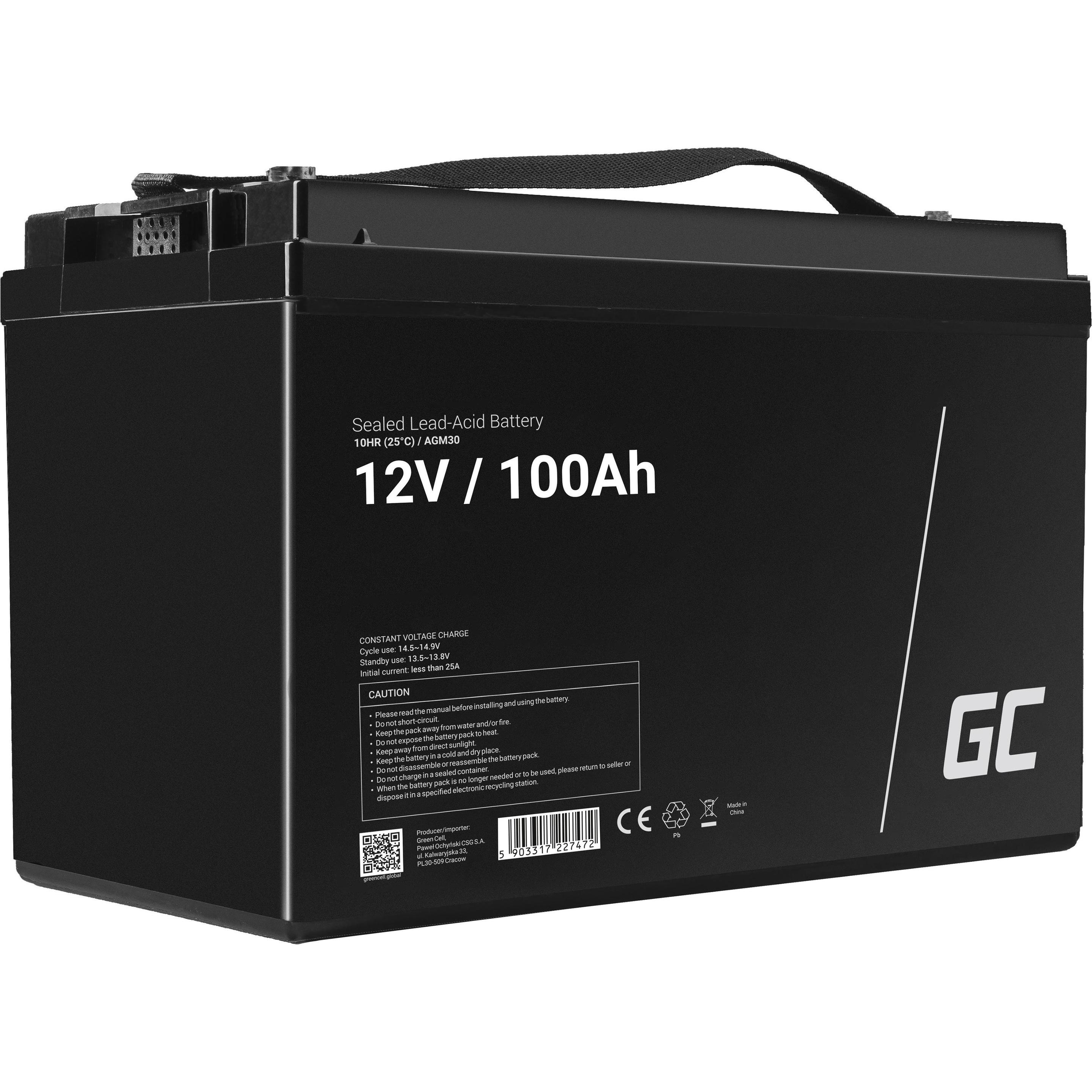 GreenCell, Versorgungsbatterie, AGM30 (12 V, 100 Ah)