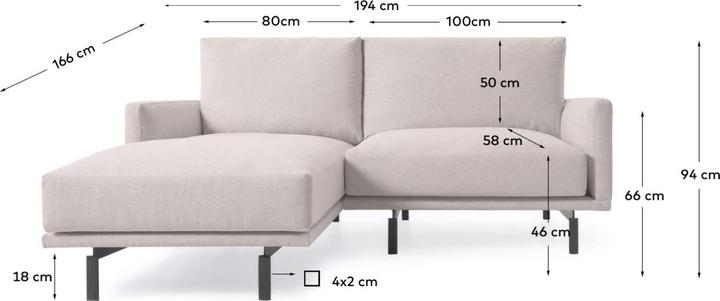 Image du produit Kave Home Galene (3 places, Canapé d'angle)