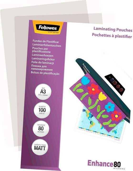 Image du produit Fellowes Améliorer 80 (A3, 100 pcs, 80 µm)