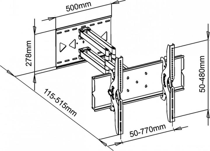 Actual product image Art RAMT AR-24 Holder AR-24 to tv LC (Wall, 60", 80 kg)