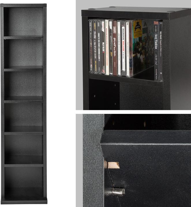 Actual product image tectake CD stand shelf (21 x 20 x 90 cm)