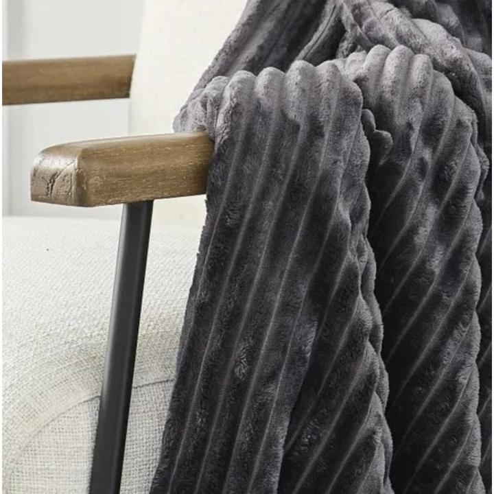 Actual product image Today plaid polyester ribbed essential (150 x 200 cm)