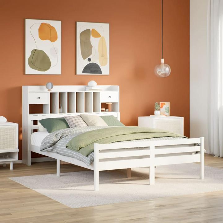 Image du produit vidaXL Bett mit Regal (150 x 200 cm)