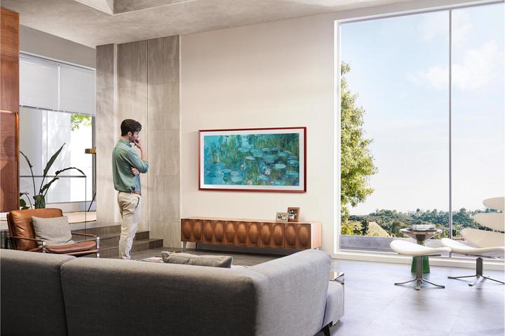 Image du produit Samsung TV QE65LS03A AUXXN The Frame 5.0 cadre inclus blanc (65", QLED, 2021)