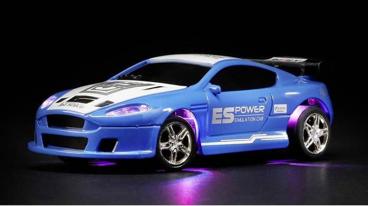 Actual product image Reely Mini Racer Blue-White Brushed 1:64 RC model car electric road model Hec (RTR Ready-to-Run)