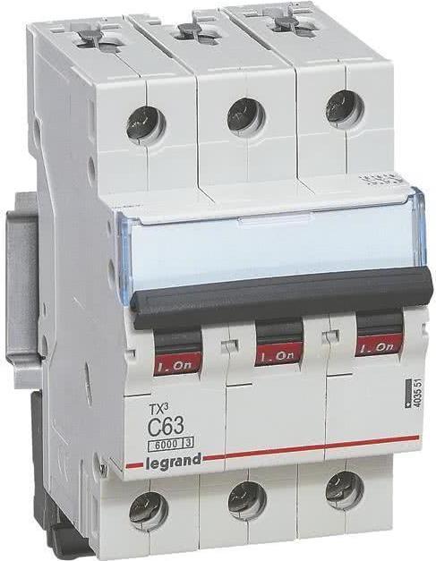 Actual product image Legrand Miniature circuit breaker Tx3 404126 Ls B16A 3P 10Ka 3M 404126