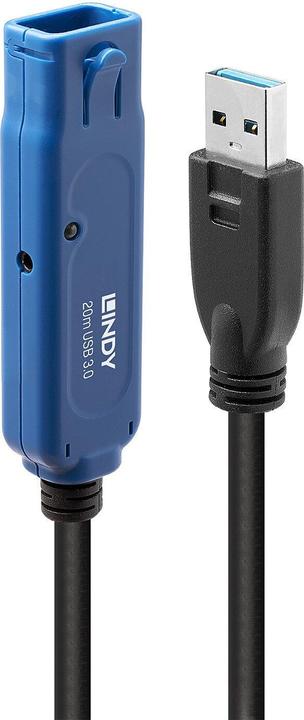 Image du produit Lindy 20m USB 3.0 Extension active Pro Connexions USB 3.0 jusqu'à 40m (20 m, USB 3.0)
