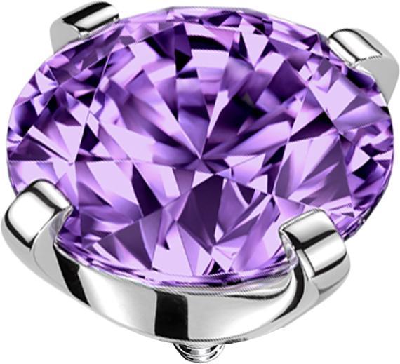 Produktbild Star Piercing Dermal Anchor silber Kristall tanzanite gefasst (ohne Messing, Titan)