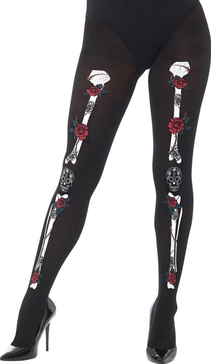 Produktbild Smiffys Day of the Dead Strumpfhosen (One Size)