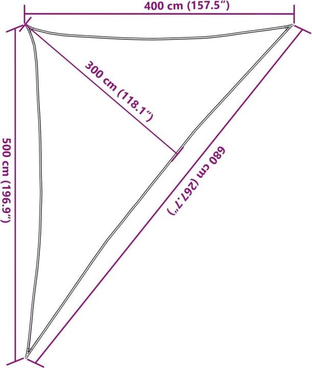 Produktbild vidaXL Sonnensegel (400 x 500 cm)