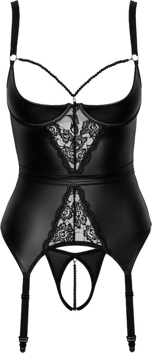 Actual product image Abierta Fina Suspender shirt and thong (75 B)