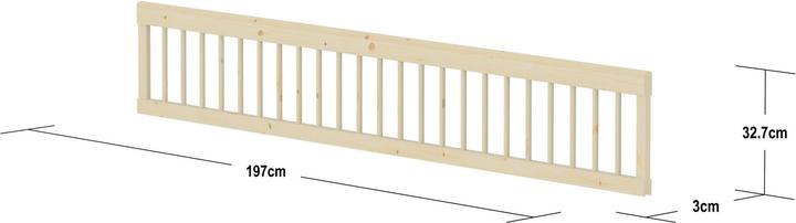 Actual product image Flexa Classic guardrail with struts (197 x 198 x 33 cm)