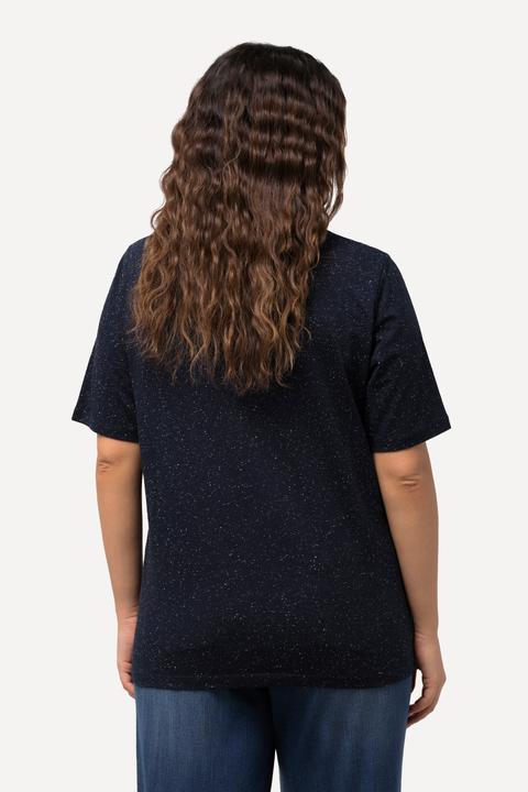 Actual product image Ulla Popken Textured V-Neck Tee (46, 48)