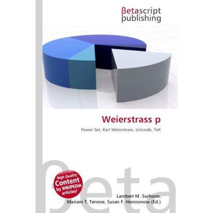 Weierstrass p, Schulbücher von Susan F. Marseken, Lambert M. Surhone, Miriam T. Timpledon