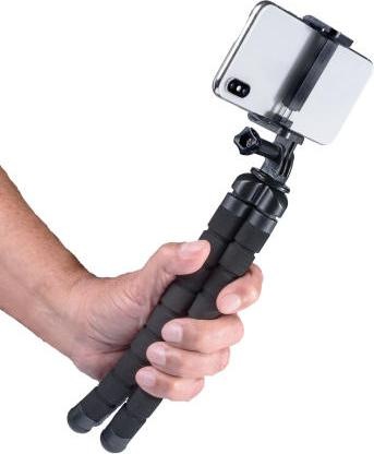 Produktbild Vivanco Flexibles Stativ fuer Smartphones und Aktion Cams, schwarz