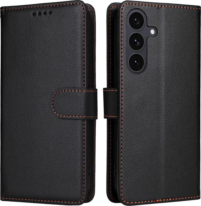 Actual product image Cover-Discount Galaxy S25 FE - Lederoptik-Hülle mit strukturierter Oberfläche (Samsung Galaxy S25 FE)