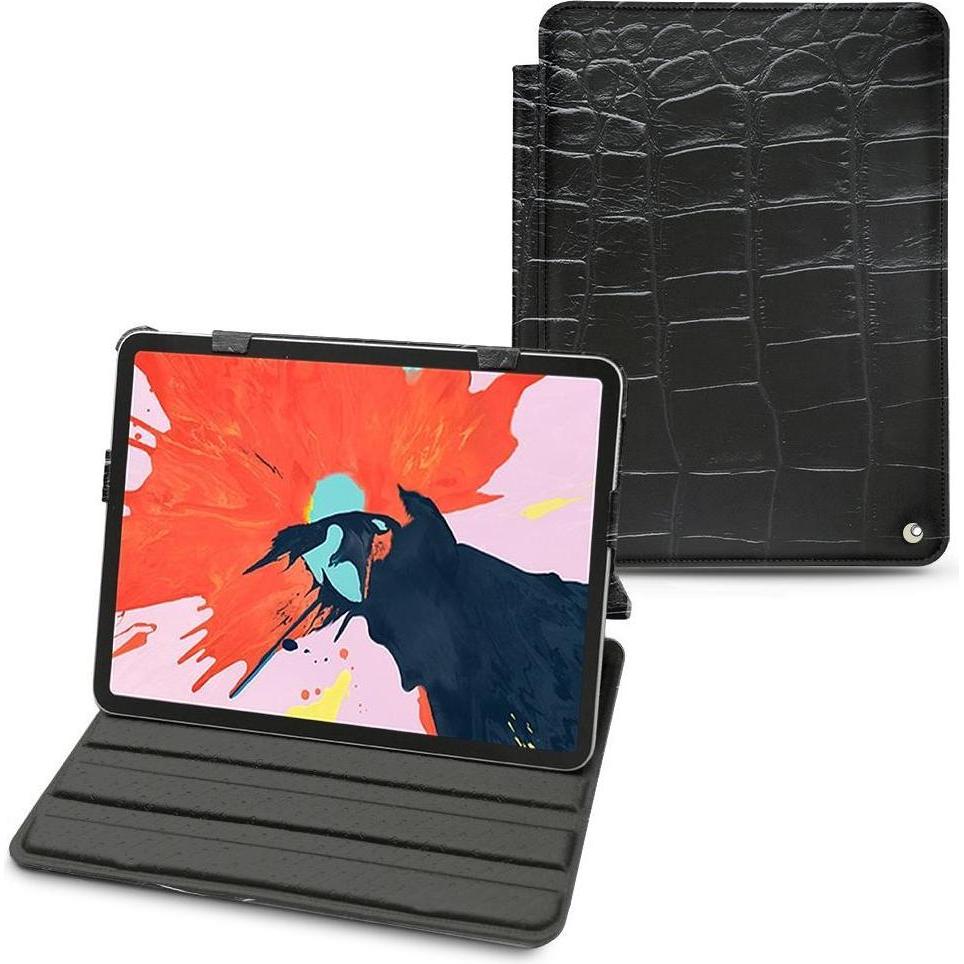 Thumbnail - Noreve Lederschutzhülle horizontal (iPad Pro 11 2018 (1. Gen)), Tablet Hülle, Schwarz