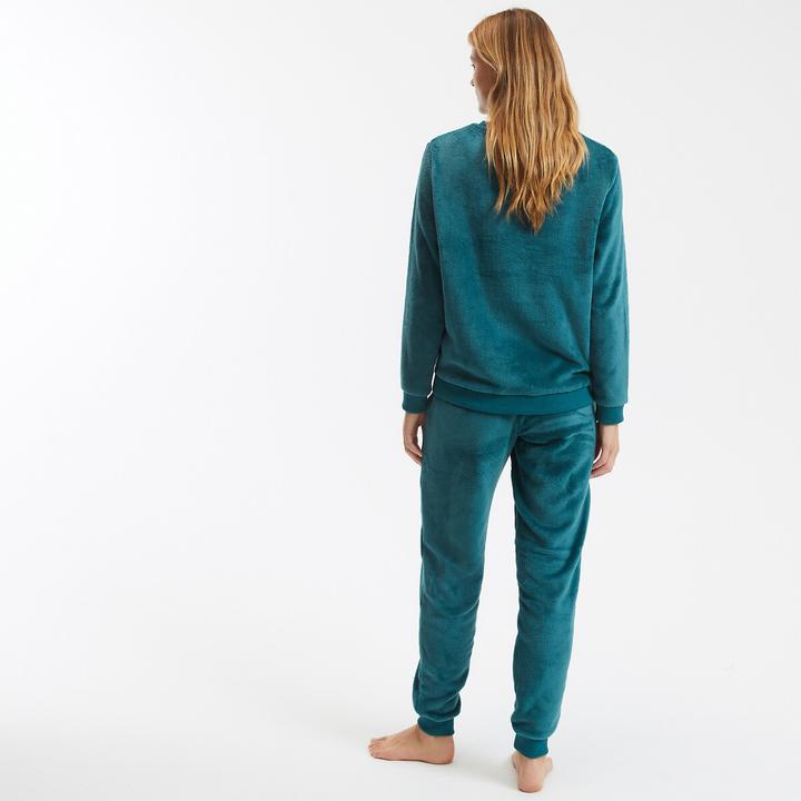 Produktbild So'home Fleece-Schlafanzug mit Schriftzug (50)